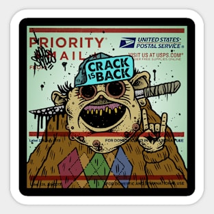 Crack is Back! Sticker